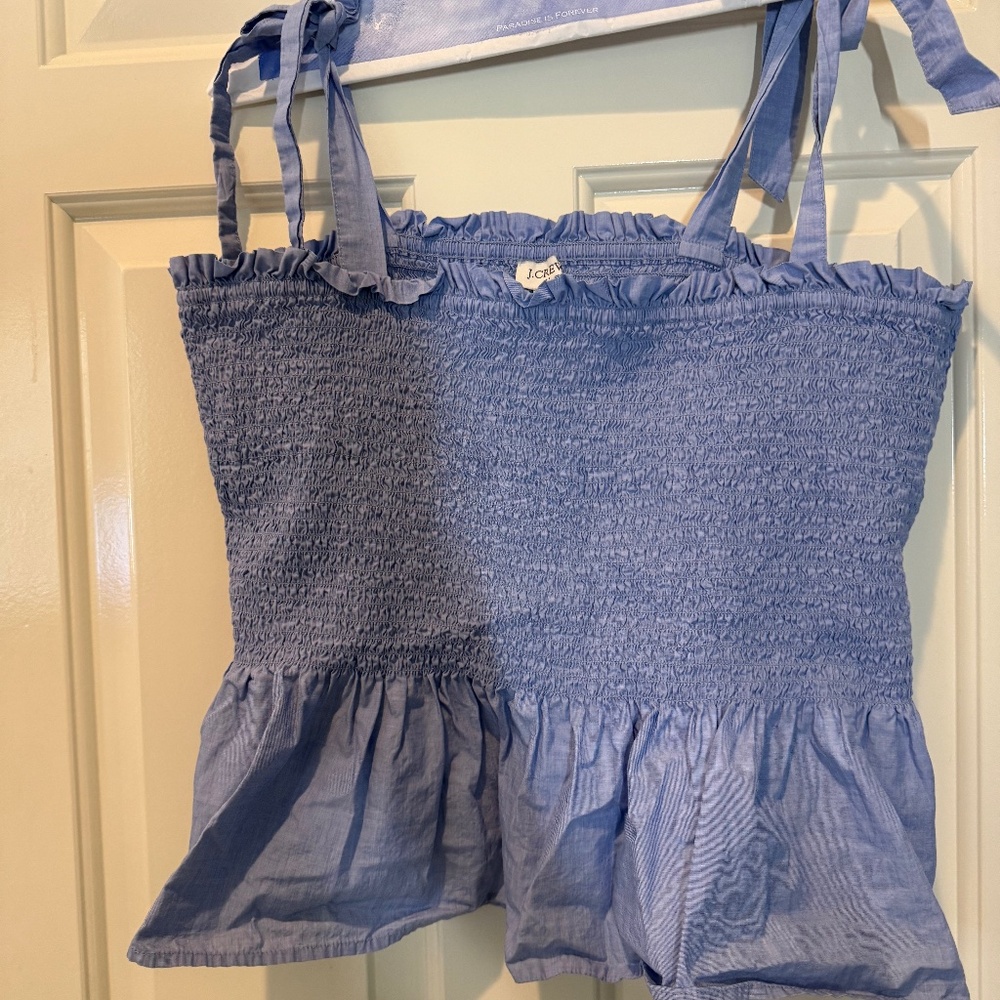 JCrew smocked top